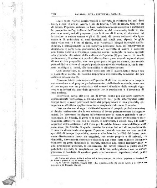 Rassegna della previdenza sociale assicurazioni e legislazione sociale, infortuni e igiene del lavoro