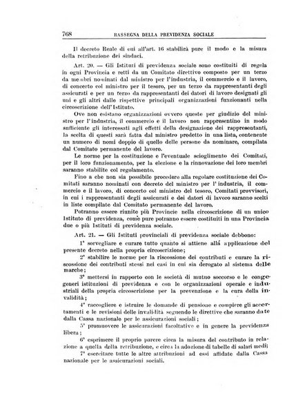 Rassegna della previdenza sociale assicurazioni e legislazione sociale, infortuni e igiene del lavoro