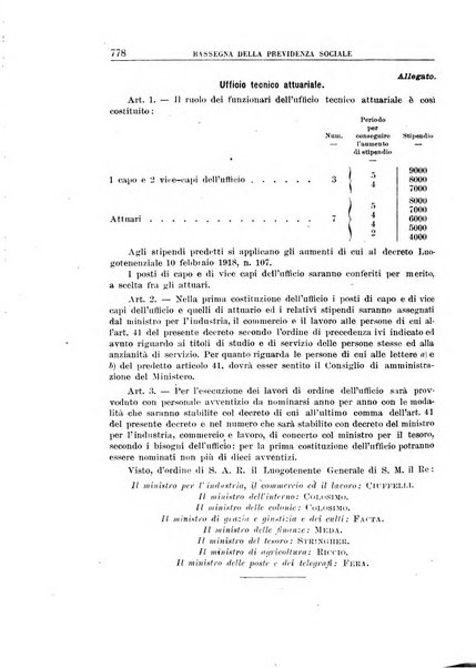 Rassegna della previdenza sociale assicurazioni e legislazione sociale, infortuni e igiene del lavoro