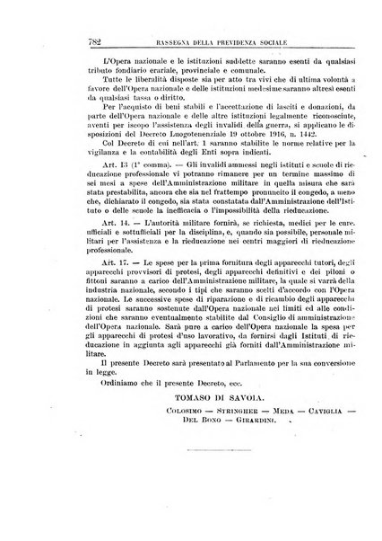 Rassegna della previdenza sociale assicurazioni e legislazione sociale, infortuni e igiene del lavoro