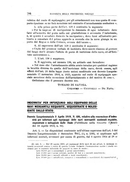 Rassegna della previdenza sociale assicurazioni e legislazione sociale, infortuni e igiene del lavoro