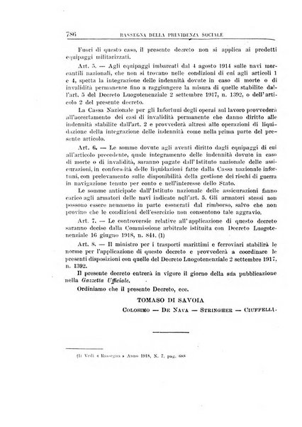 Rassegna della previdenza sociale assicurazioni e legislazione sociale, infortuni e igiene del lavoro