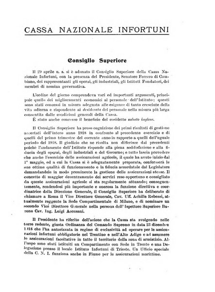 Rassegna della previdenza sociale assicurazioni e legislazione sociale, infortuni e igiene del lavoro