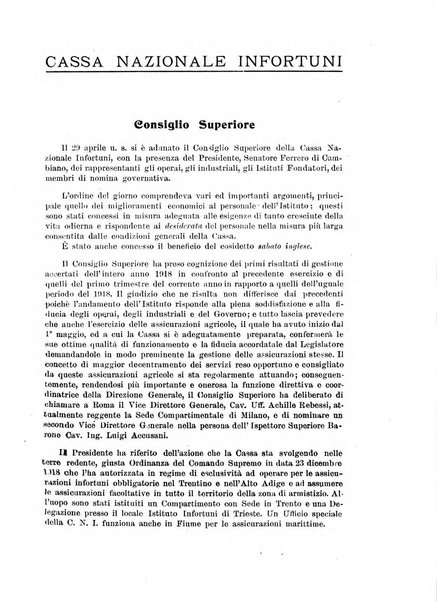 Rassegna della previdenza sociale assicurazioni e legislazione sociale, infortuni e igiene del lavoro