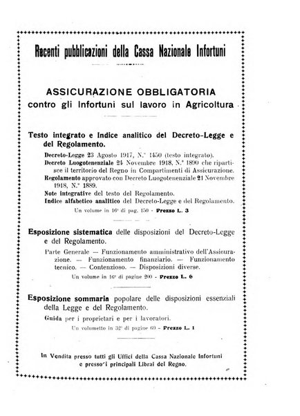 Rassegna della previdenza sociale assicurazioni e legislazione sociale, infortuni e igiene del lavoro