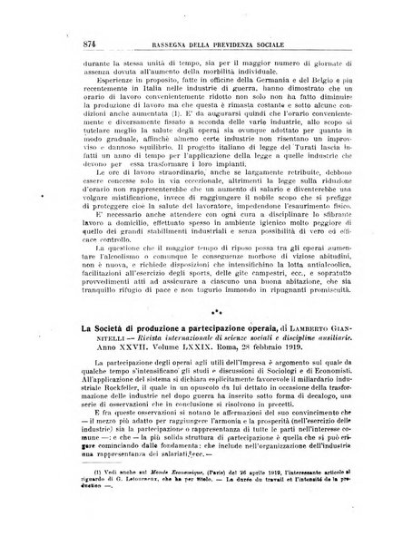 Rassegna della previdenza sociale assicurazioni e legislazione sociale, infortuni e igiene del lavoro