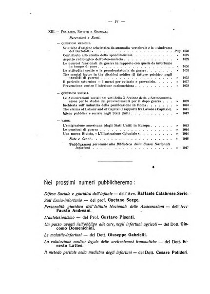 Rassegna della previdenza sociale assicurazioni e legislazione sociale, infortuni e igiene del lavoro