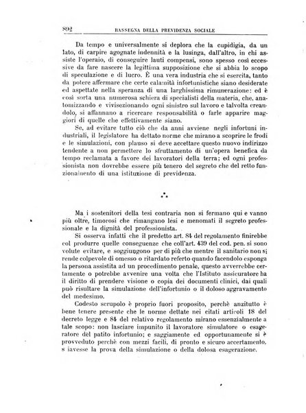 Rassegna della previdenza sociale assicurazioni e legislazione sociale, infortuni e igiene del lavoro