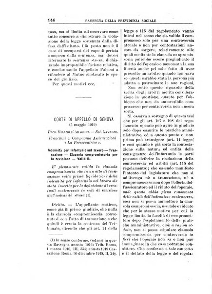 Rassegna della previdenza sociale assicurazioni e legislazione sociale, infortuni e igiene del lavoro