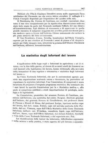 Rassegna della previdenza sociale assicurazioni e legislazione sociale, infortuni e igiene del lavoro