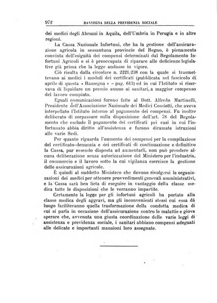 Rassegna della previdenza sociale assicurazioni e legislazione sociale, infortuni e igiene del lavoro