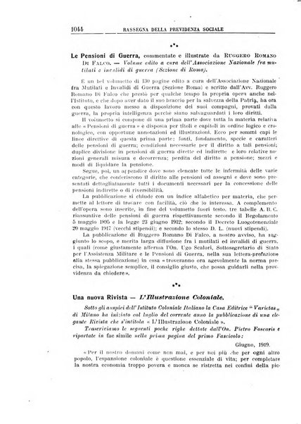 Rassegna della previdenza sociale assicurazioni e legislazione sociale, infortuni e igiene del lavoro