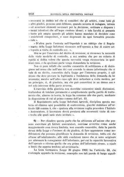 Rassegna della previdenza sociale assicurazioni e legislazione sociale, infortuni e igiene del lavoro