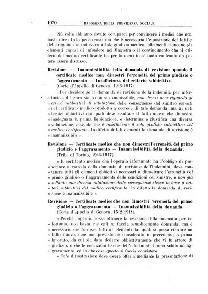 Rassegna della previdenza sociale assicurazioni e legislazione sociale, infortuni e igiene del lavoro