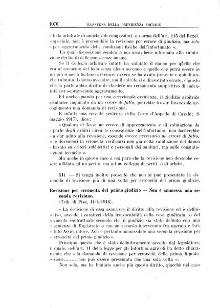 Rassegna della previdenza sociale assicurazioni e legislazione sociale, infortuni e igiene del lavoro