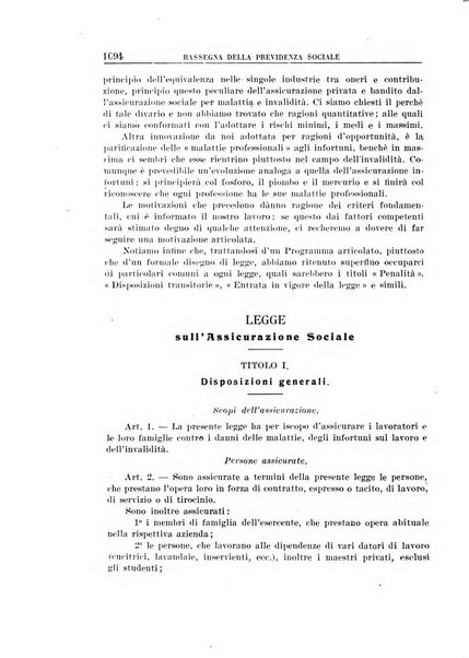 Rassegna della previdenza sociale assicurazioni e legislazione sociale, infortuni e igiene del lavoro