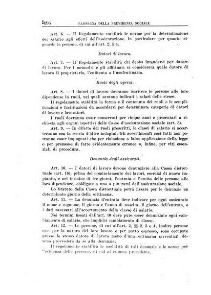 Rassegna della previdenza sociale assicurazioni e legislazione sociale, infortuni e igiene del lavoro