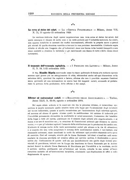 Rassegna della previdenza sociale assicurazioni e legislazione sociale, infortuni e igiene del lavoro