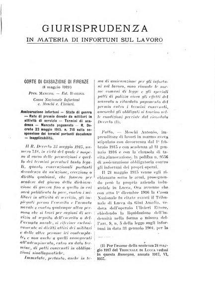 Rassegna della previdenza sociale assicurazioni e legislazione sociale, infortuni e igiene del lavoro