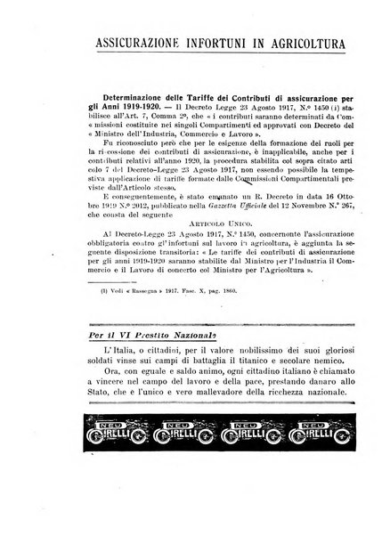 Rassegna della previdenza sociale assicurazioni e legislazione sociale, infortuni e igiene del lavoro