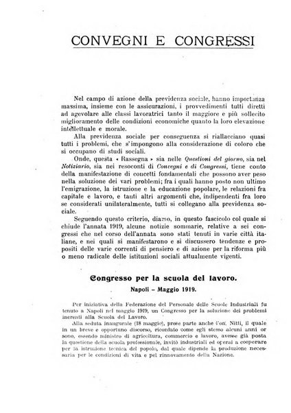 Rassegna della previdenza sociale assicurazioni e legislazione sociale, infortuni e igiene del lavoro