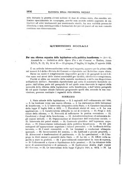 Rassegna della previdenza sociale assicurazioni e legislazione sociale, infortuni e igiene del lavoro