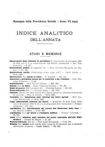 Rassegna della previdenza sociale assicurazioni e legislazione sociale, infortuni e igiene del lavoro