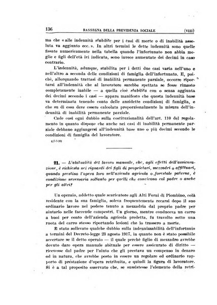 Rassegna della previdenza sociale assicurazioni e legislazione sociale, infortuni e igiene del lavoro