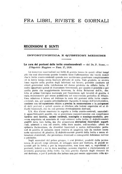 Rassegna della previdenza sociale assicurazioni e legislazione sociale, infortuni e igiene del lavoro