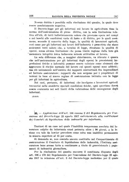 Rassegna della previdenza sociale assicurazioni e legislazione sociale, infortuni e igiene del lavoro