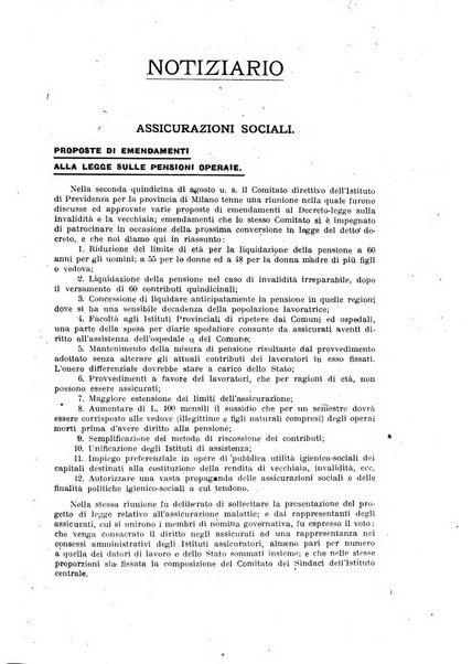 Rassegna della previdenza sociale assicurazioni e legislazione sociale, infortuni e igiene del lavoro