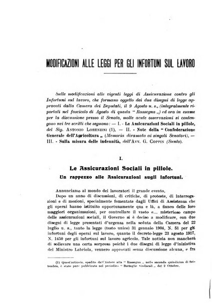 Rassegna della previdenza sociale assicurazioni e legislazione sociale, infortuni e igiene del lavoro