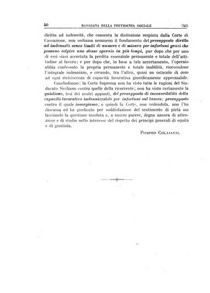 Rassegna della previdenza sociale assicurazioni e legislazione sociale, infortuni e igiene del lavoro