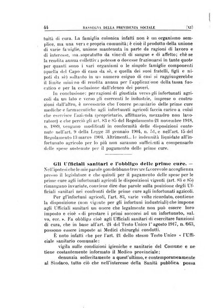 Rassegna della previdenza sociale assicurazioni e legislazione sociale, infortuni e igiene del lavoro