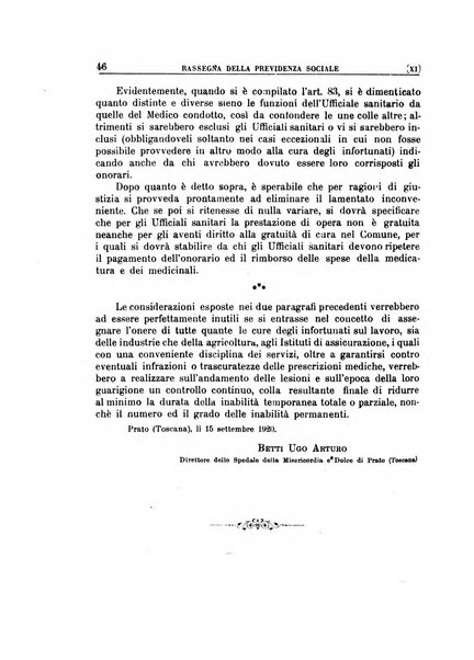 Rassegna della previdenza sociale assicurazioni e legislazione sociale, infortuni e igiene del lavoro