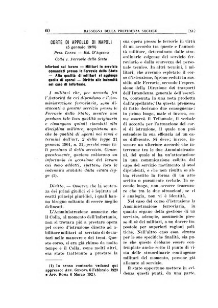 Rassegna della previdenza sociale assicurazioni e legislazione sociale, infortuni e igiene del lavoro