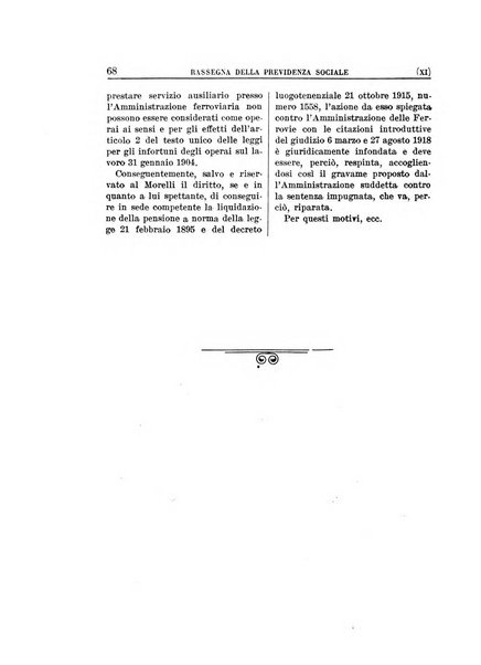 Rassegna della previdenza sociale assicurazioni e legislazione sociale, infortuni e igiene del lavoro