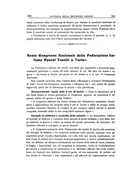 Rassegna della previdenza sociale assicurazioni e legislazione sociale, infortuni e igiene del lavoro