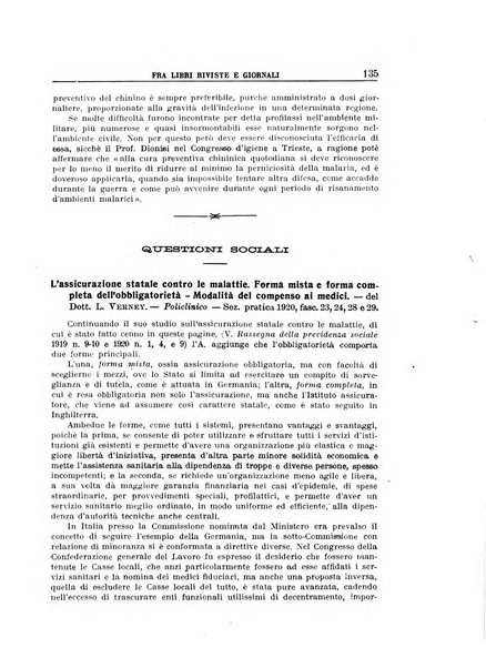 Rassegna della previdenza sociale assicurazioni e legislazione sociale, infortuni e igiene del lavoro