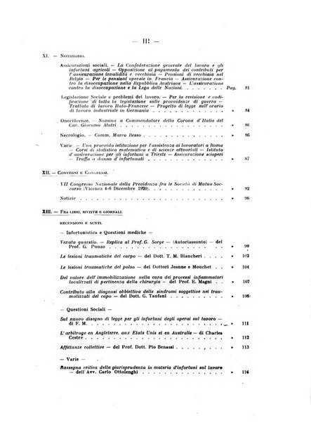 Rassegna della previdenza sociale assicurazioni e legislazione sociale, infortuni e igiene del lavoro