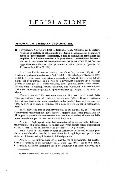 Rassegna della previdenza sociale assicurazioni e legislazione sociale, infortuni e igiene del lavoro