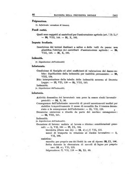 Rassegna della previdenza sociale assicurazioni e legislazione sociale, infortuni e igiene del lavoro