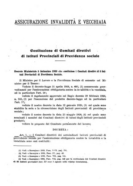 Rassegna della previdenza sociale assicurazioni e legislazione sociale, infortuni e igiene del lavoro