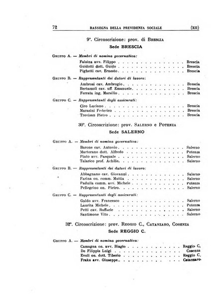 Rassegna della previdenza sociale assicurazioni e legislazione sociale, infortuni e igiene del lavoro