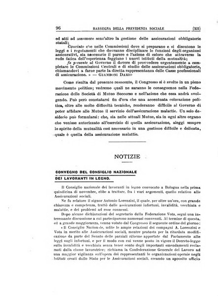 Rassegna della previdenza sociale assicurazioni e legislazione sociale, infortuni e igiene del lavoro