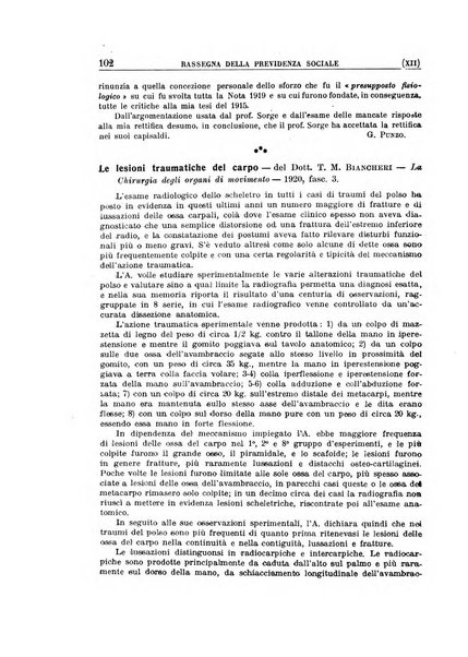 Rassegna della previdenza sociale assicurazioni e legislazione sociale, infortuni e igiene del lavoro