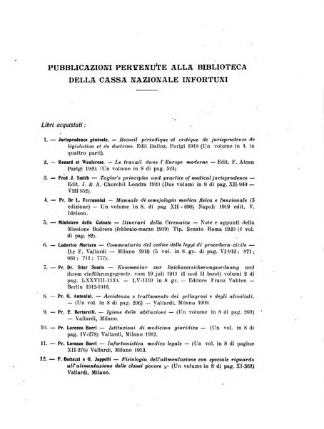 Rassegna della previdenza sociale assicurazioni e legislazione sociale, infortuni e igiene del lavoro