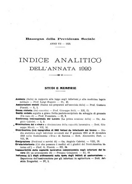 Rassegna della previdenza sociale assicurazioni e legislazione sociale, infortuni e igiene del lavoro