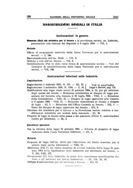 Rassegna della previdenza sociale assicurazioni e legislazione sociale, infortuni e igiene del lavoro