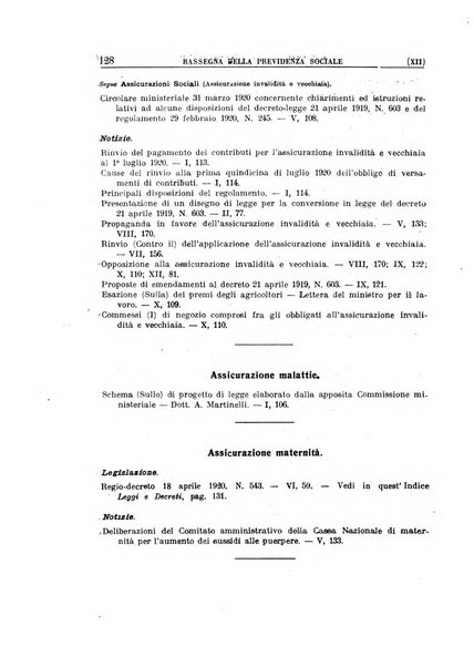 Rassegna della previdenza sociale assicurazioni e legislazione sociale, infortuni e igiene del lavoro